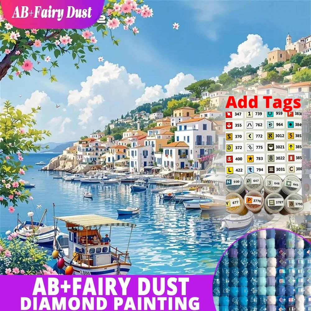 

Наклейки AB Fairy Dust DMC: Новинка! Набор для вышивания алмазной мозаикой (полный квадратный и круглый алмазный рисунок) - Дом, Пейзаж, Город, Корабль, Прибрежная местность.