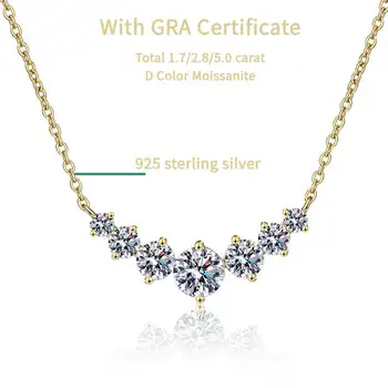 7 Moissanite VVS necklace – 8 colors
