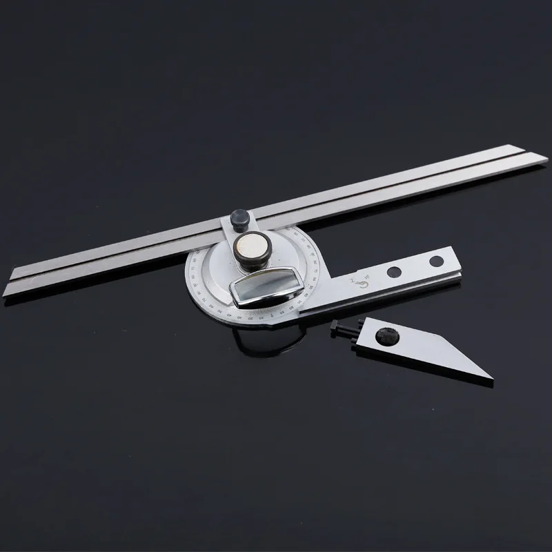 360 Degree Universal Bevel Protractor Angle Finder with Magnifying Glass for Internal And External Angle Measurement Gauge