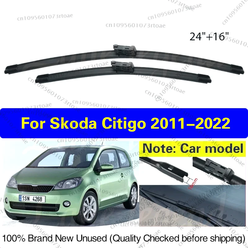 

Car Wiper Front Wiper Blades 24"+16" For SKODA Citigo 2011 - 2022 Front Windscreen Wipers Auto Accessories 2018 2019 2020 2021
