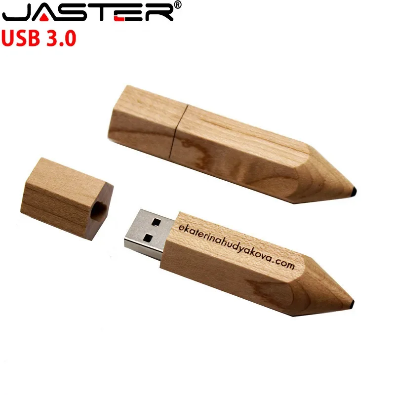 USB 3.0 деревянный флеш-накопитель JASTER с логотипом клиента, 4 ГБ, 8 ГБ, 16 ГБ, 32 ГБ