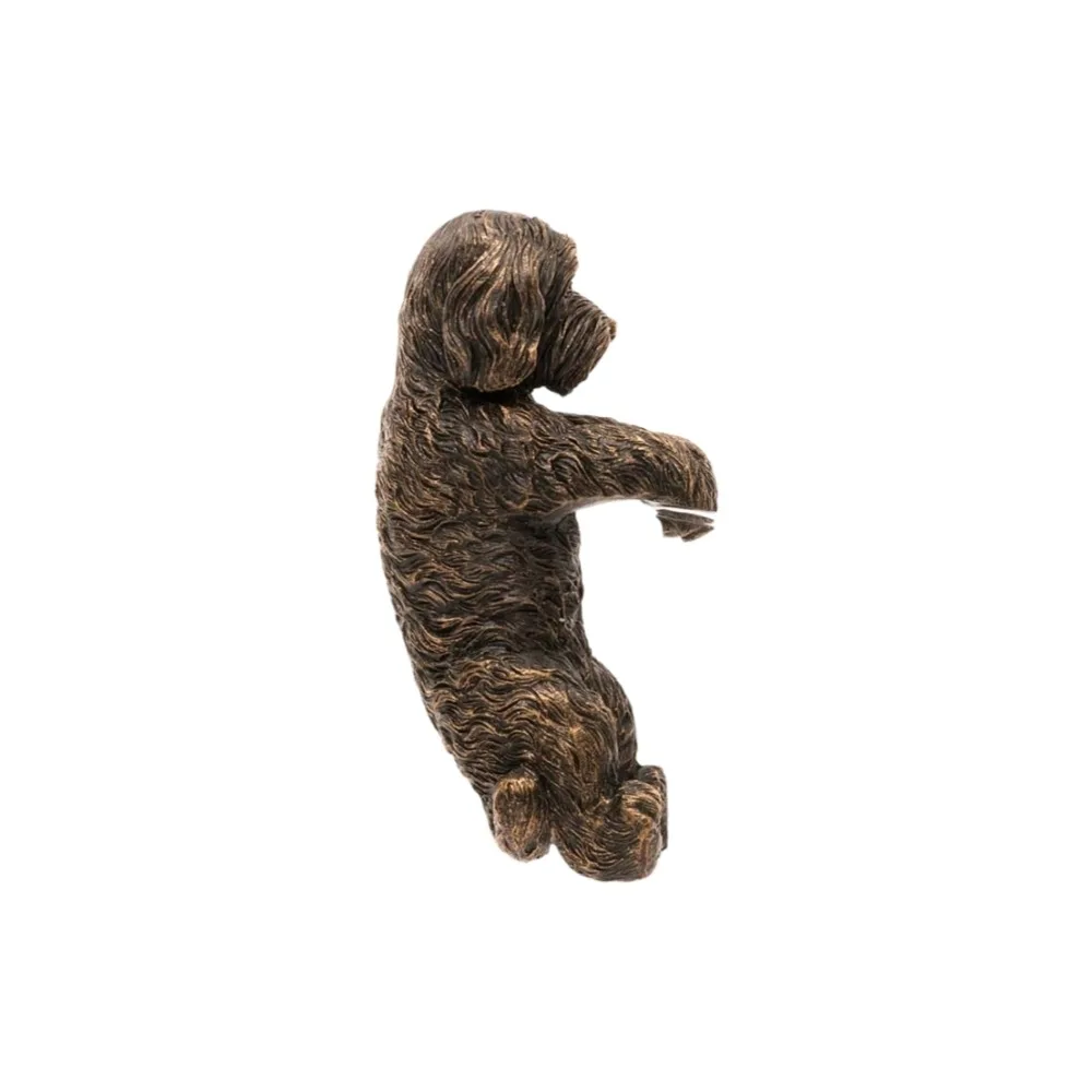 Potted Plant Partner Bronze Gecko Garden Decoration Dog Gecko Dog Climbing Garden Statue Resin Hanging Decor Garden Figurine