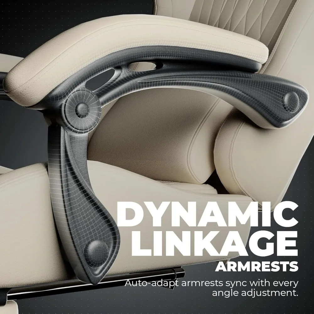 كرسي ألعاب الموسيقى مع مكبرات صوت مدمجة، وتوافق التطبيقات، والتحكم بالبلوتوث، ومسند للقدمين، وجيب لتعزيز الألعاب