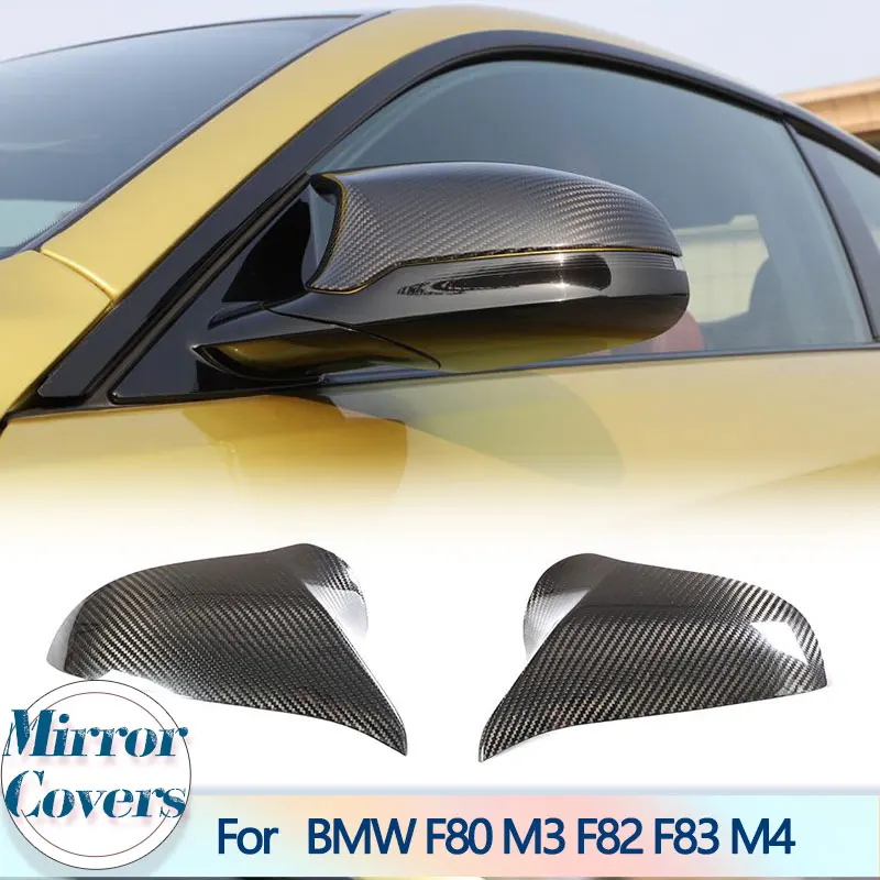 

Car Rearview Mirror Covers For BMW F80 M3 F82 F83 M4 Sedan Coupe Convertible 2014-2019 Dry Carbon Add On Side Mirror Caps