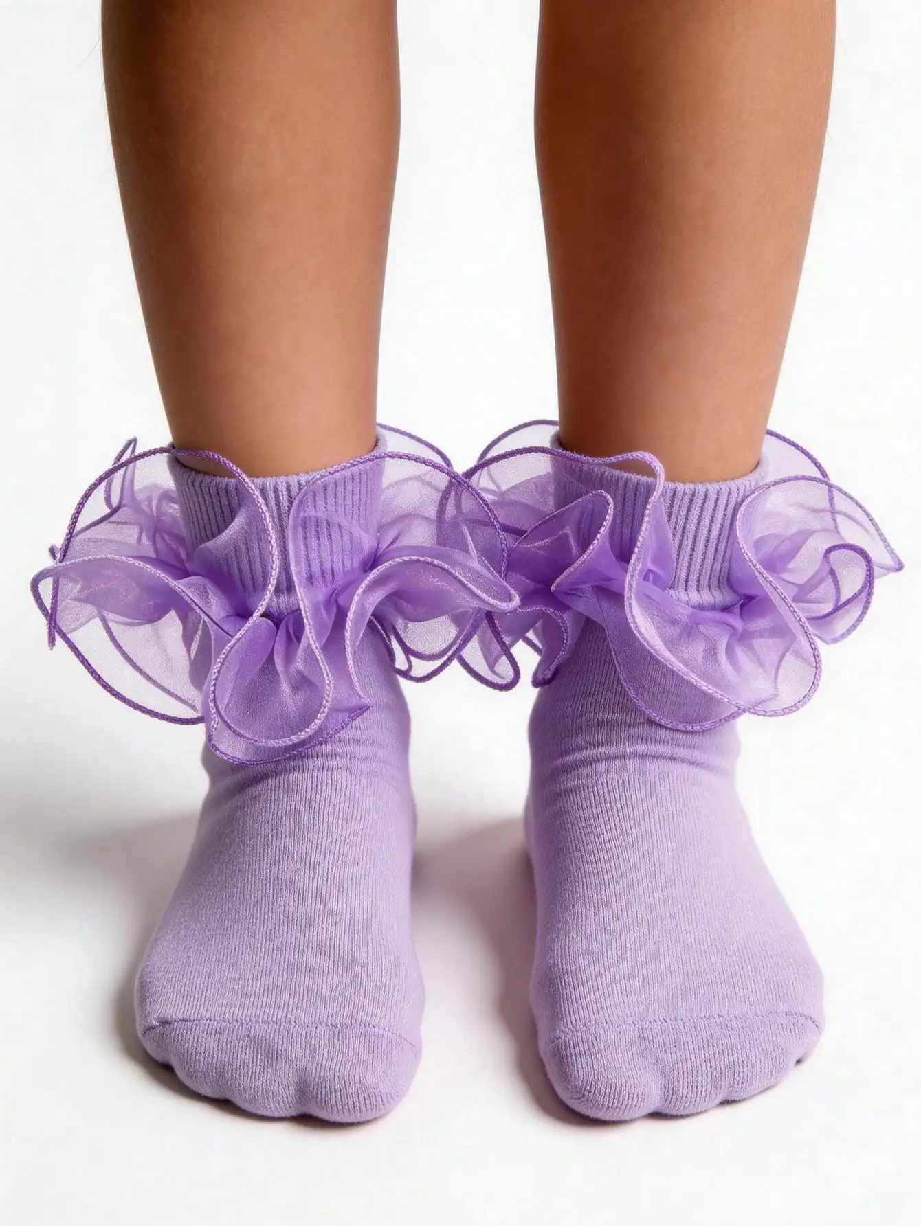 2 Pair Princess Style Frill Trim Socks For Baby Girls/Toddlers/Kids