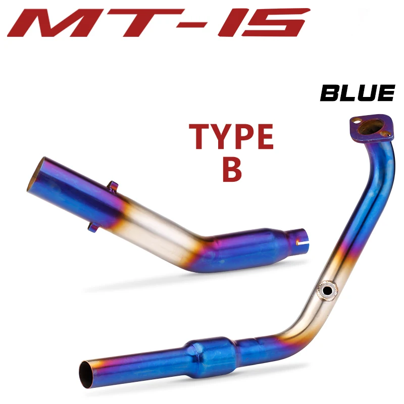 For Yamaha R15 V3 MT15 V4 2018 - 2023 Escape Motorcycle Full Exhaust System Modify Front Section Slip-on Front Link Pipe