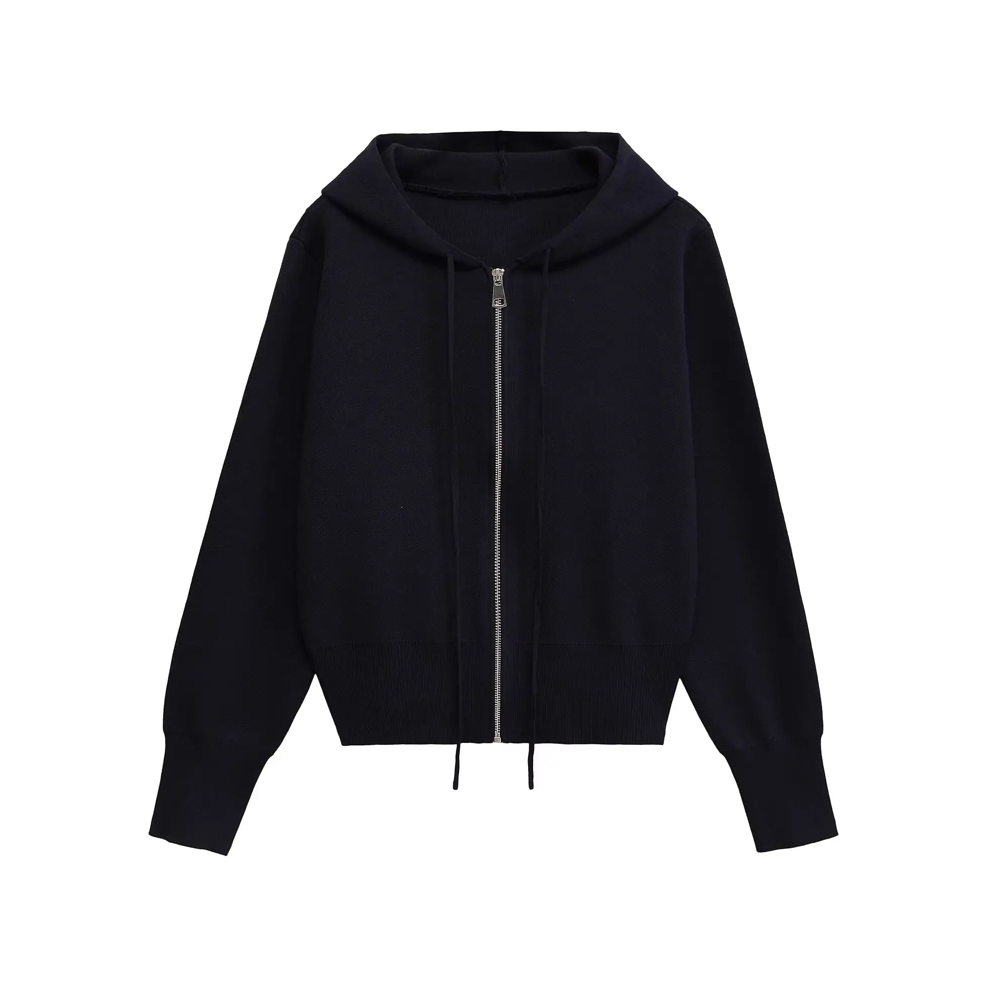 

KONDALA Chic Casual Solid Zipper Streetwear Women Outwears Fashion 2025 Autumn V-Neck High Street Blazer Casual Hooded Jackets
