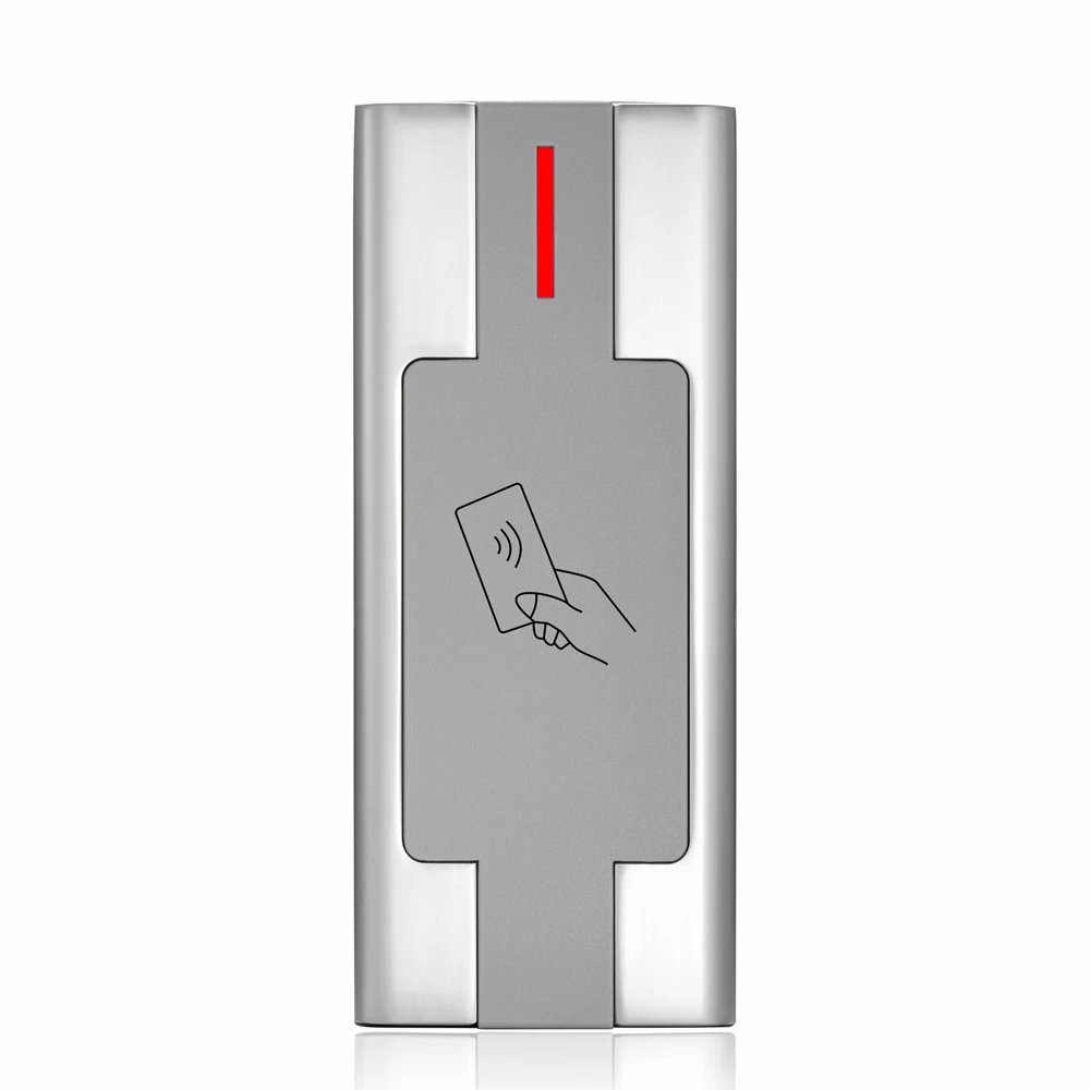 Lector RFID de Control de acceso de Metal H2R, lector de tarjetas de salida Wiegand de proximidad para Panel de Control de acceso, resistente al