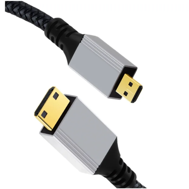 JavicTech 4K Micro HDMI to HDMI Cable , Aluminum Shell Braided 18Gbps 4K 60Hz HDR 3D ARC Compatible with GoPro Hero 7 6 5  etc