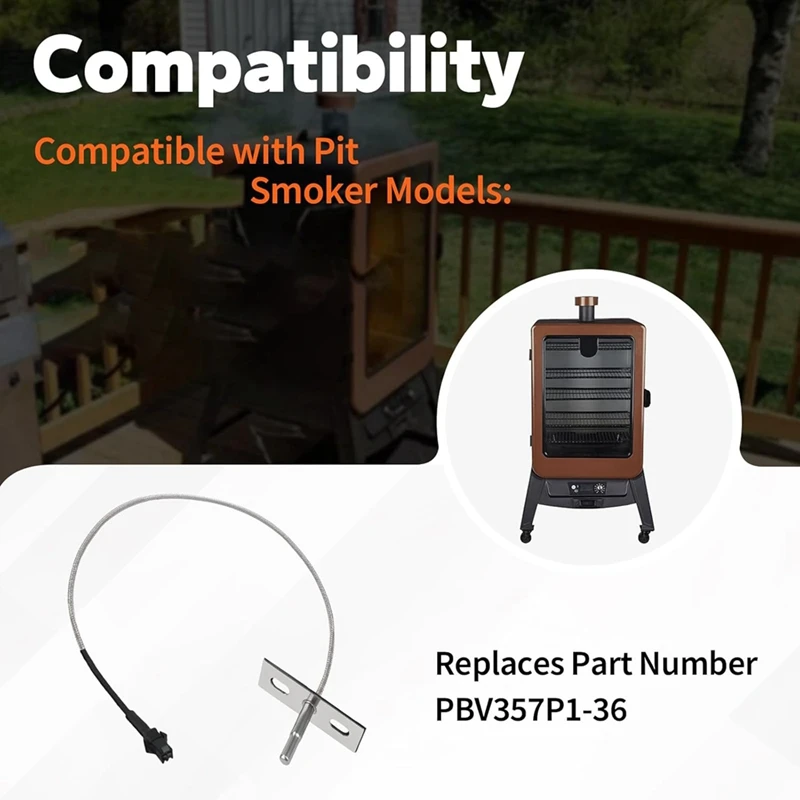 RTD Temperature Probe Sensor Replacement For Pit-Boss 3/5/7 Series, Pro-Series II 4 Series, Sportsman 7 Series