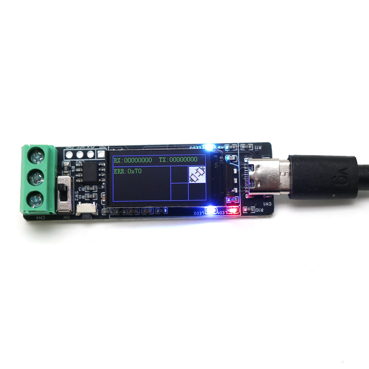Candlelight USB TO CAN adapter W LCD display CAN bus Transceiver debugging tool for Cangaroo Upper computer Communication