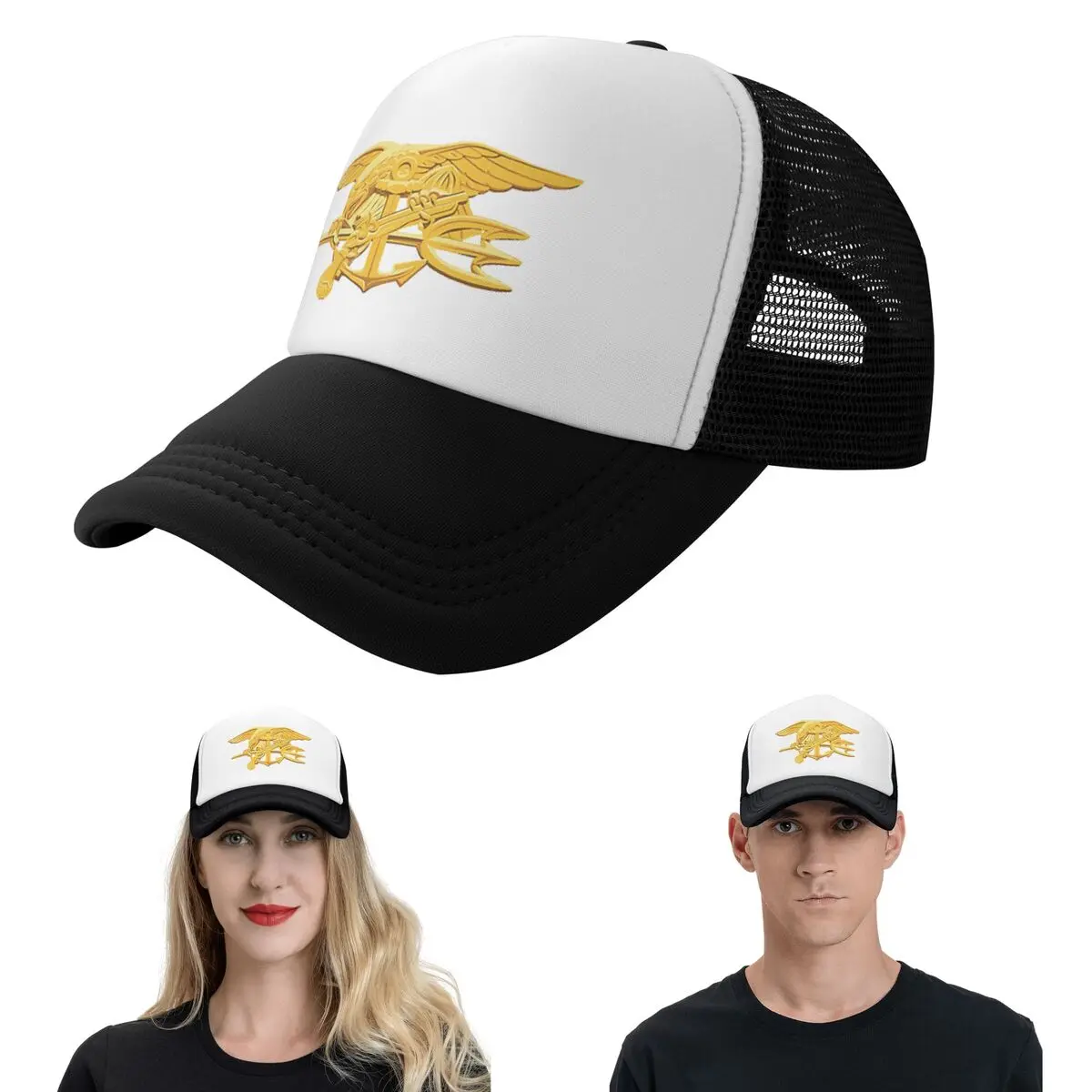 البحرية الأختام شارة كاب الأزياء شبكة قبعات البيسبول قابل للتعديل قبعة الهيب هوب الصيف للجنسين قبعات البيسبول