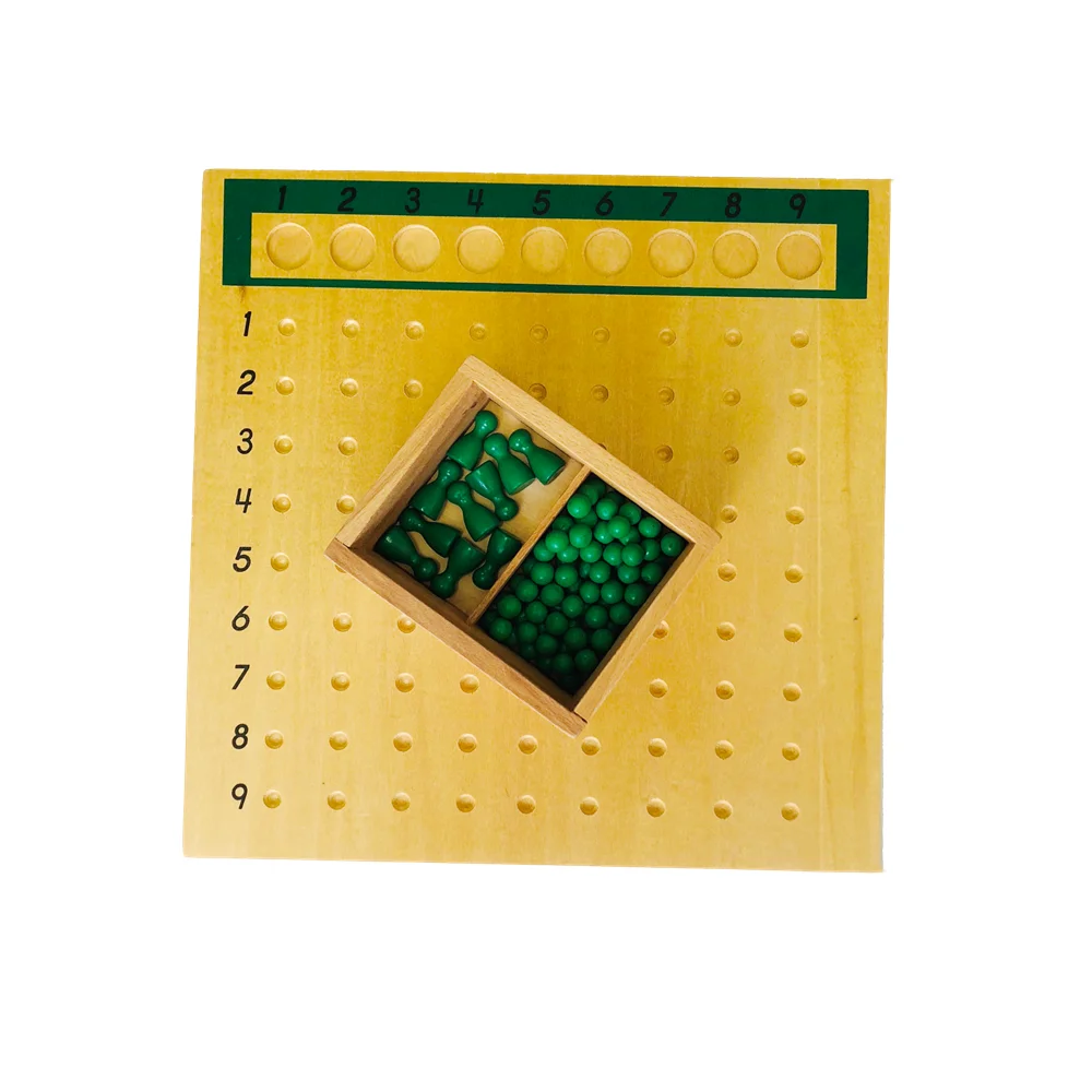 Montessori Educational Toys Division Bead Board Wood Math Game for Children Tables of Arithmetic Learning Tools Teaching Aids