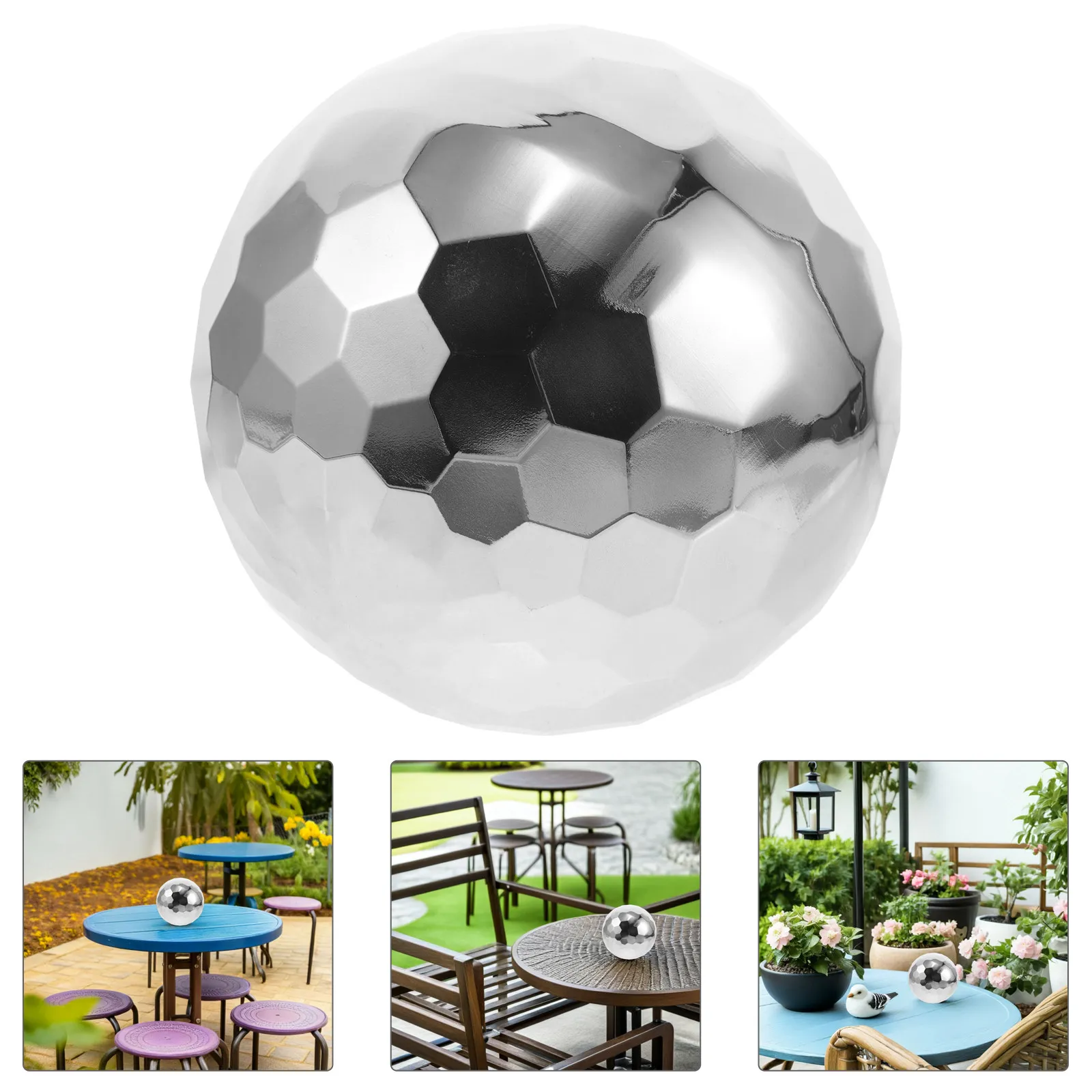 Stainless Steel Gazing Ball Polished Hollow Garden Sphere 4 Inch Reflective Outdoor Globe Pond Decoration Mirror Shiny Ornament