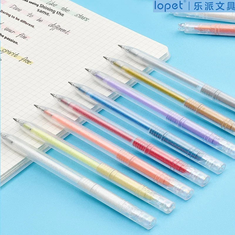 Lopet 8/مجموعة أقلام حبر جل ملونة 0.8 مللي متر أكريليك تدوين علامات ، الدب الصغير تويست لون اللوحة الكتابة على الجدران كتيبات القرطاسية