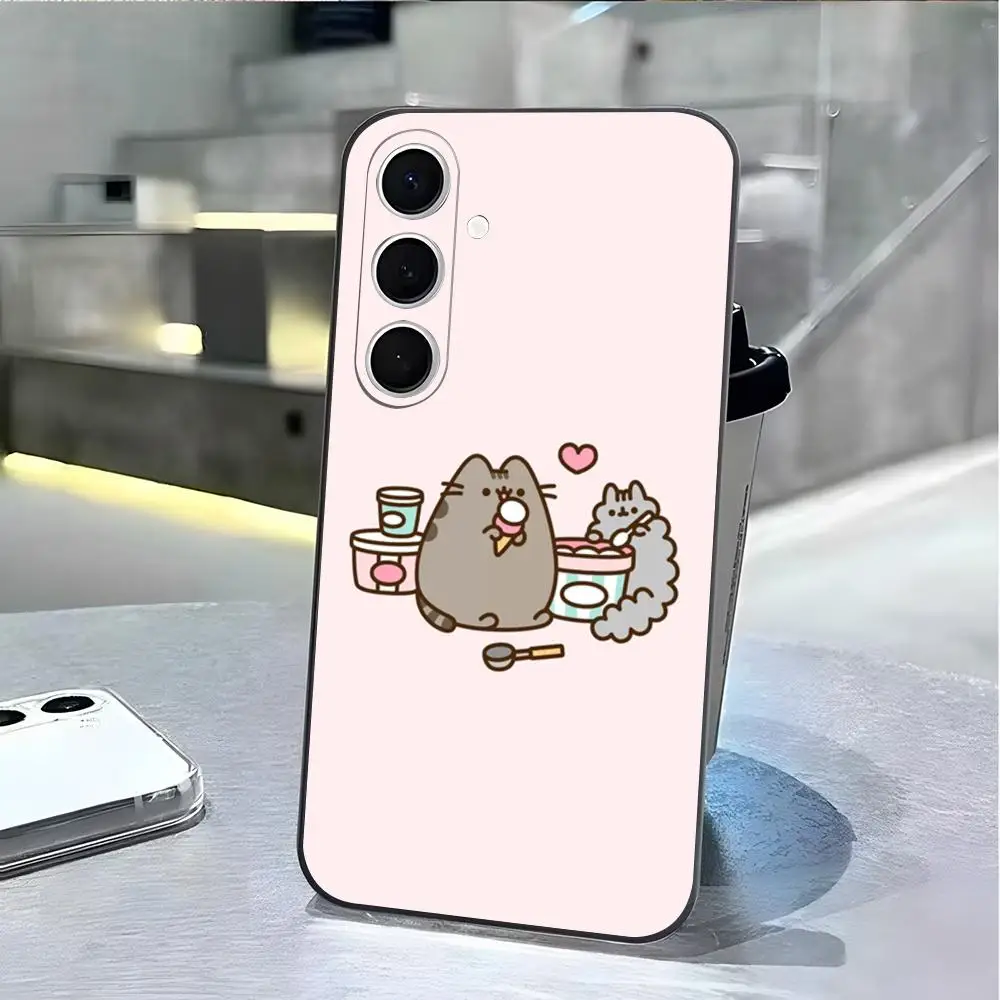 Cartoon D-PusheenS Katzen-Handyhülle für Samsung S26 S25 Edge S24 S23 S22 Ultra Plus Fe A57 A37 A17 A56 5G Silikonhülle