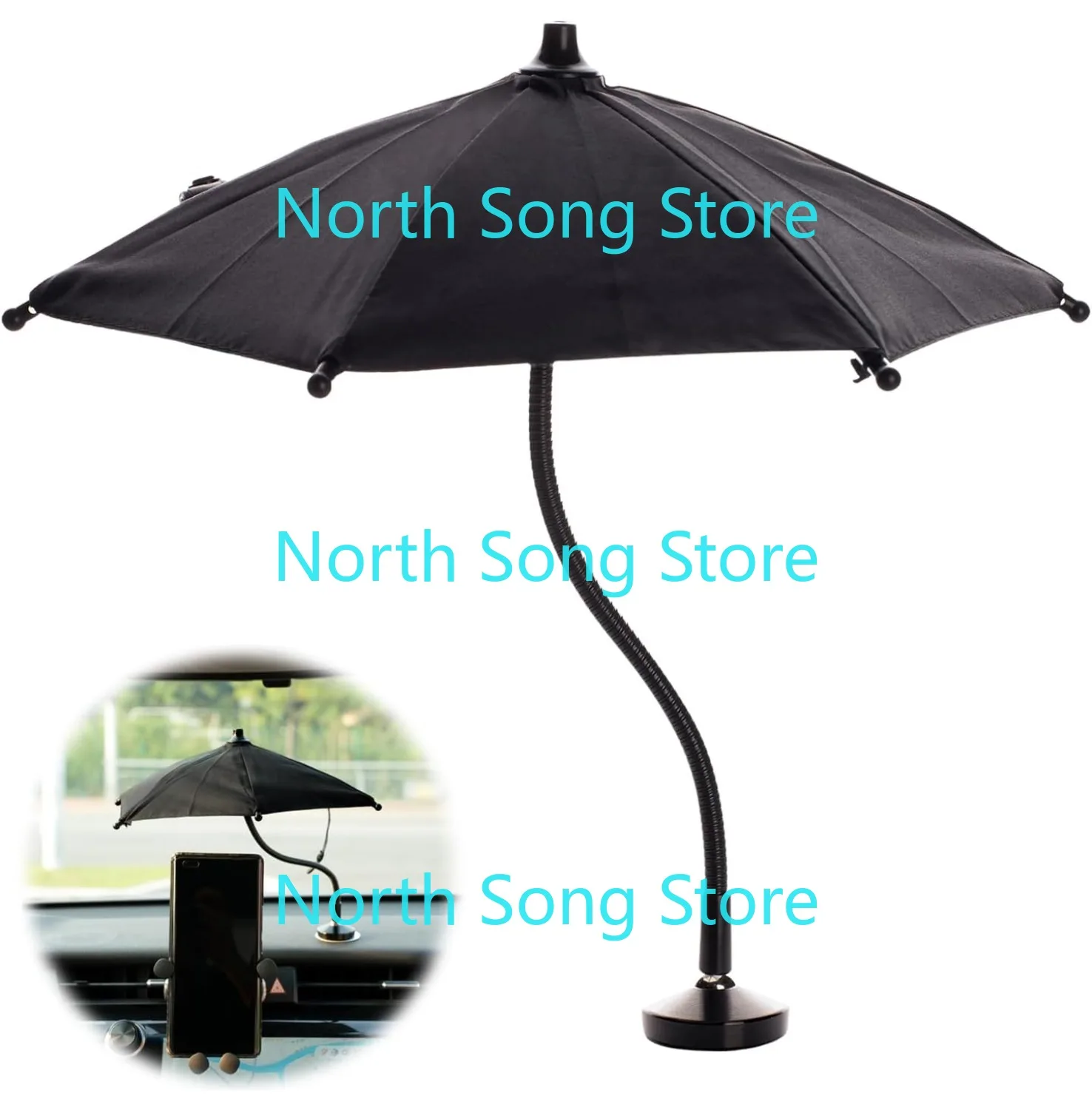 

Magnetic Phone Umbrella for Sunshade, Portable Umbrella for Cell Phone Shade, Anti-Glare Sun Shade Shield Cover Magnet Stand