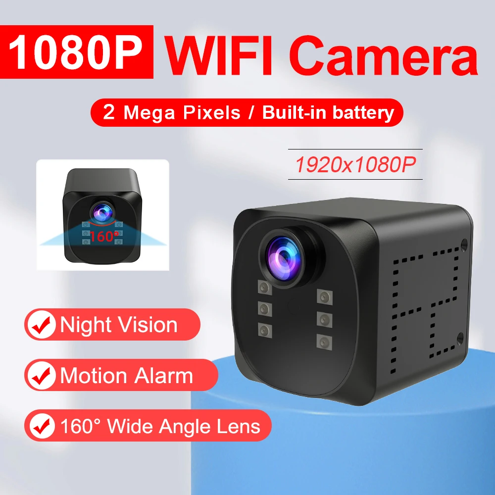 4K Mini WiFi Camera Smart Wireless Camcorder HD Small Cam Motion Detection Vlog Espia Night Vision Video IP Webcamera 1080P