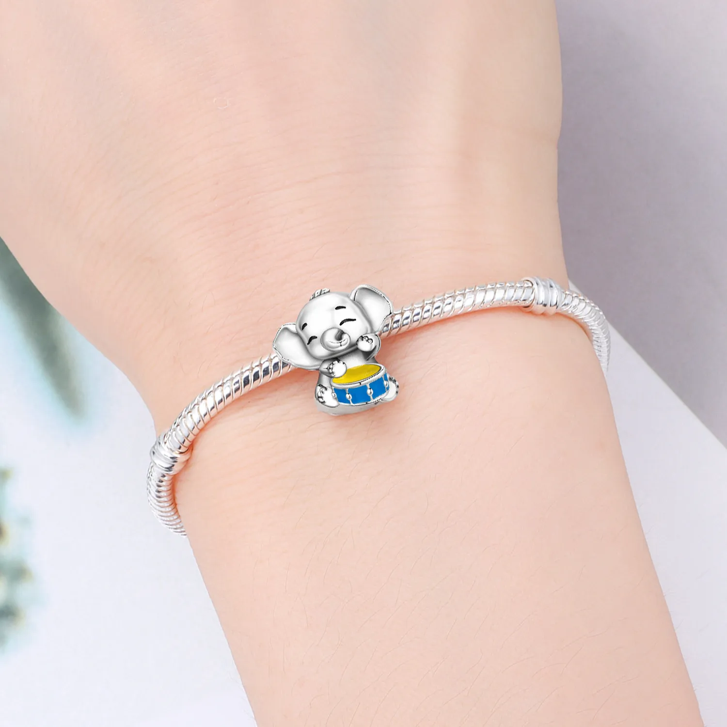 CYMYSS 925 Sterling Silver Charm Cute Animals Bead Elephant Pendant Fit Bracelets Necklace DIY Jewelry Making Party Gift