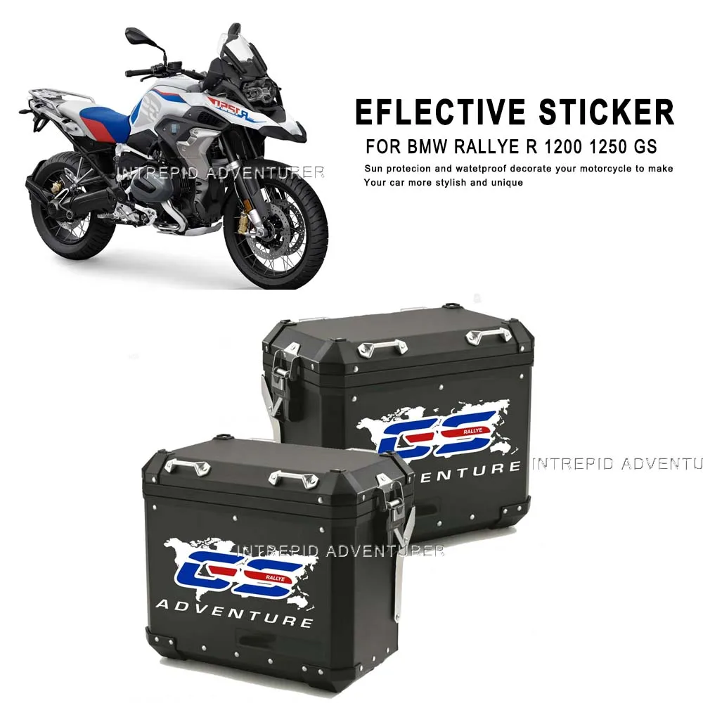 

For BMW TRIPLE BLACK R1200 1250 GS RALLYE R 1200 1250 GS 40 YEARS R 1200 1250GS Motorcycle Suitcase Cases Stickers Protective De