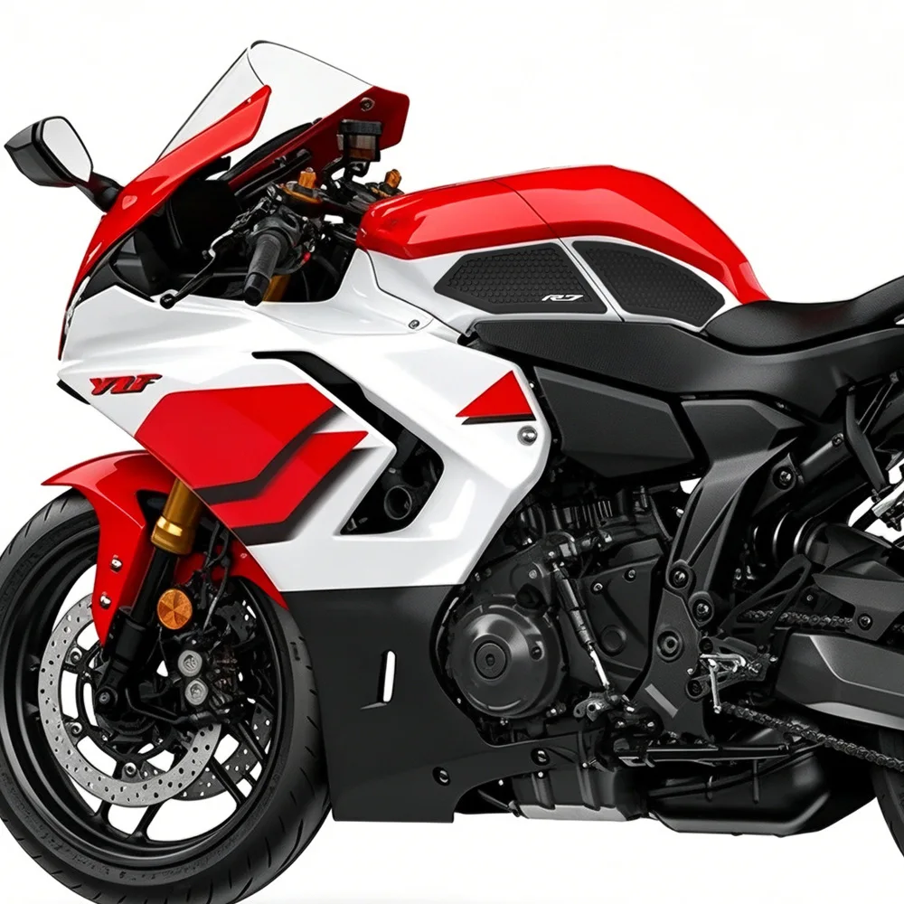 YZF-R7 2026 Anti Slip Tank Pad Stickers For YAMAHA YZFR7 YZF R7 NEW Motorcycle Tank Grip Side Decals Side Fuel Tank Protector