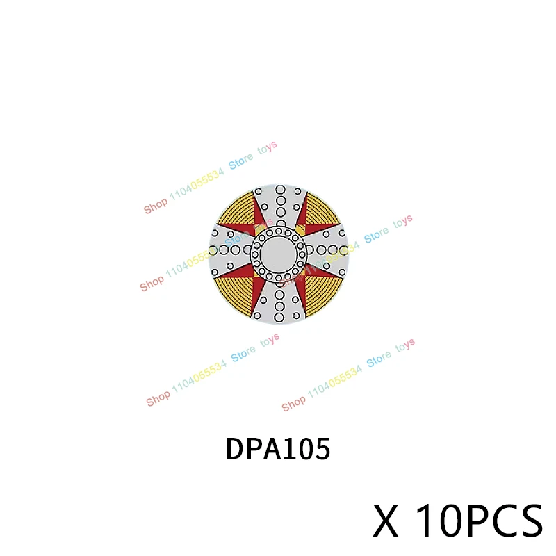 10 sztuk średniowieczny wojownik montaż sceny klocki akcesoria broń kreatywna tarcza Model figurki Puzzle dla dzieci zabawki PJT060