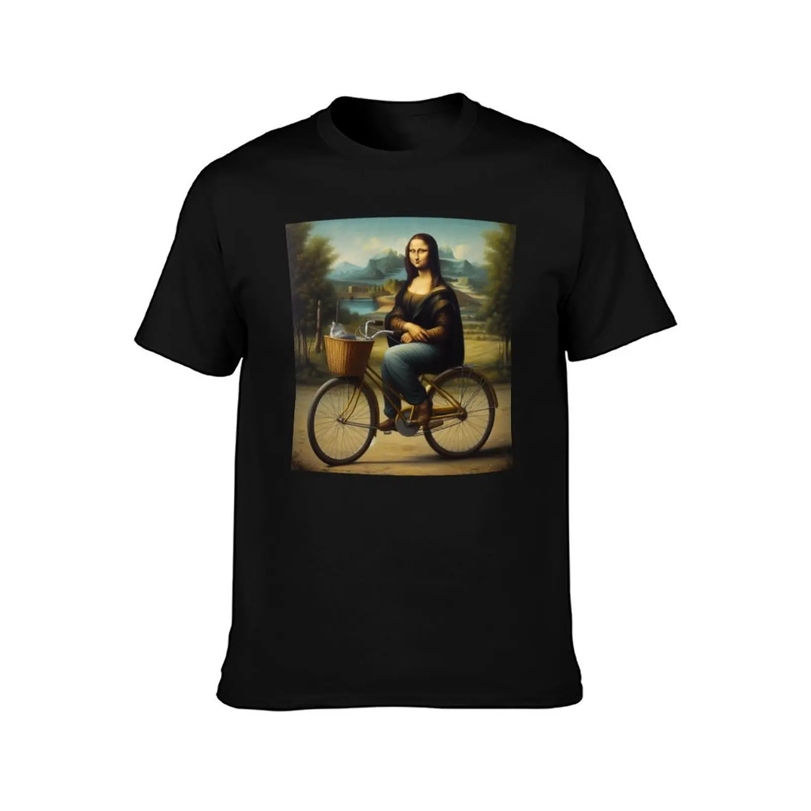 Mona Lisa Leonardo Da Vinci Funny art parody T-Shirt Plus Size Lightweight Tee Shirt T-Shirt
