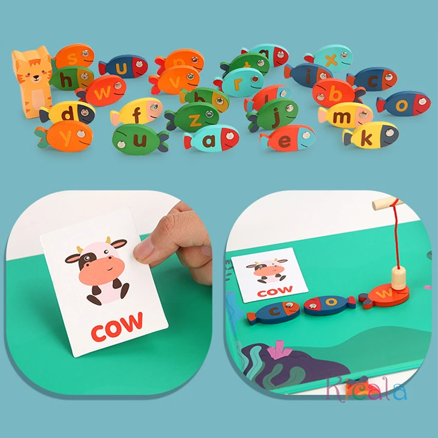 Kids Montessori Educational Wooden Math Toys Children Busy Board Count Shape Colors Match Fishing Puzzle Learning Toys Gifts