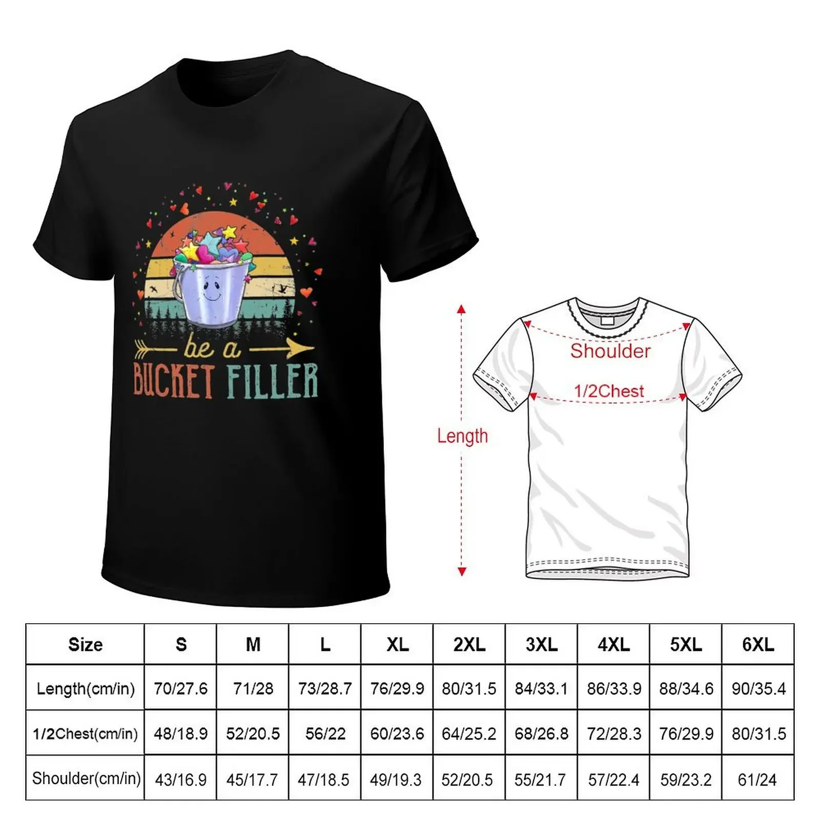 Be A Bucket Filler Counselor Teacher Growth Mindset Funny T-Shirt plain customs custom t shirt summer tops plain t shirts men