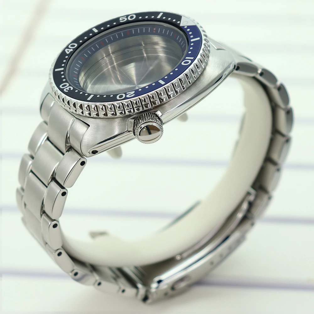 NH36 45mm Waterproof Watch Cases 316L stainless Steel Bracelet Sapphire Crystal For Seiko NH35 NH36 NH34/38 Movement 28.5mm Dial