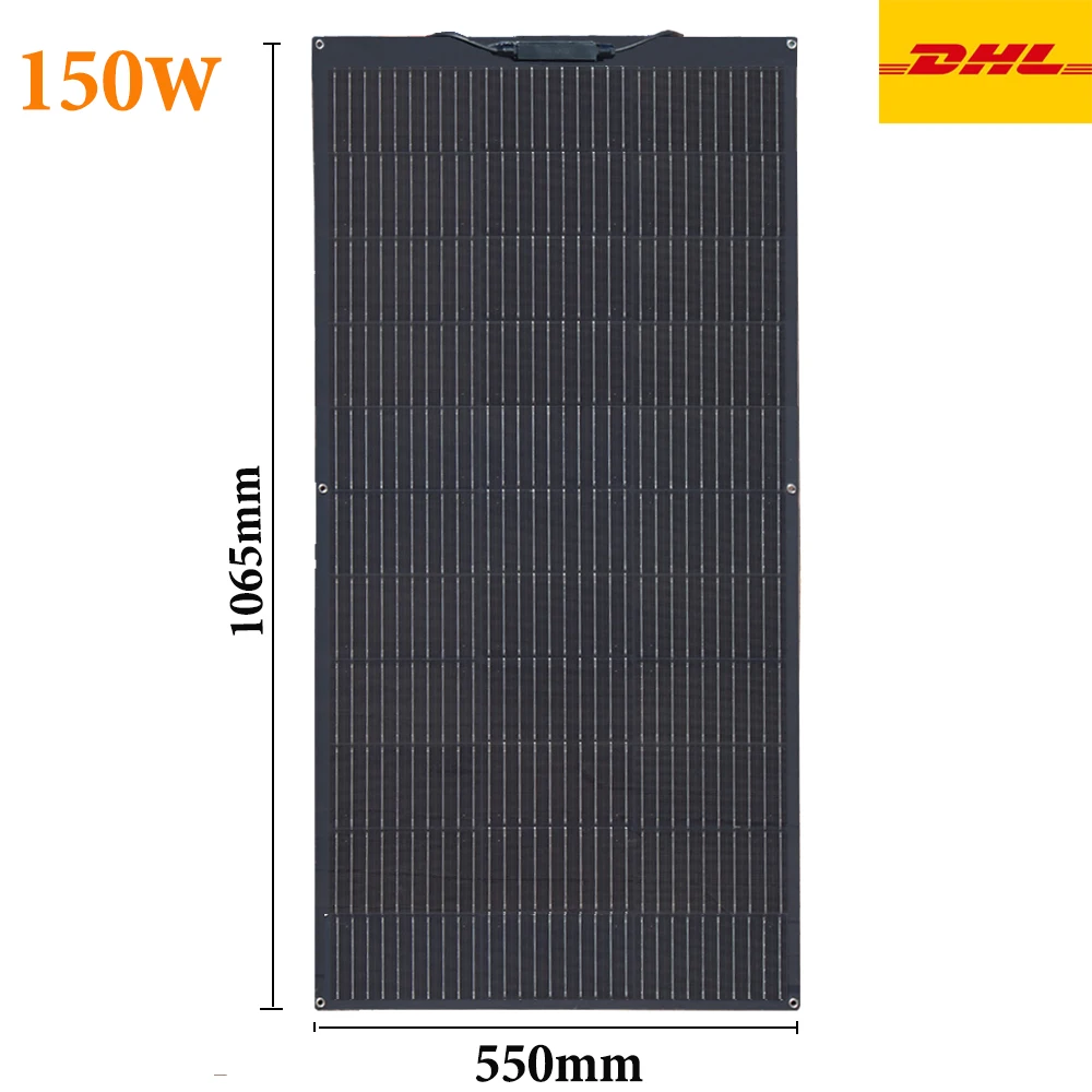 200w 150w 140w 120w 130w 100w fotovoltaïsch paneel flexibel zonnepaneel 12v batterij voor thuis balkon camper boot RV EU magazijn DHL verzending