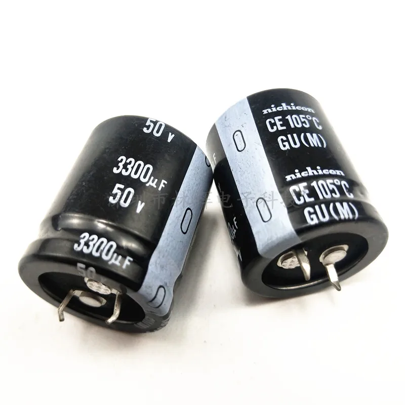 (1PCS) 50V3300UF Japanese Nichicon 50V brand new aluminum electrolytic capacitor 22X25X30mm capacitors  electronic components