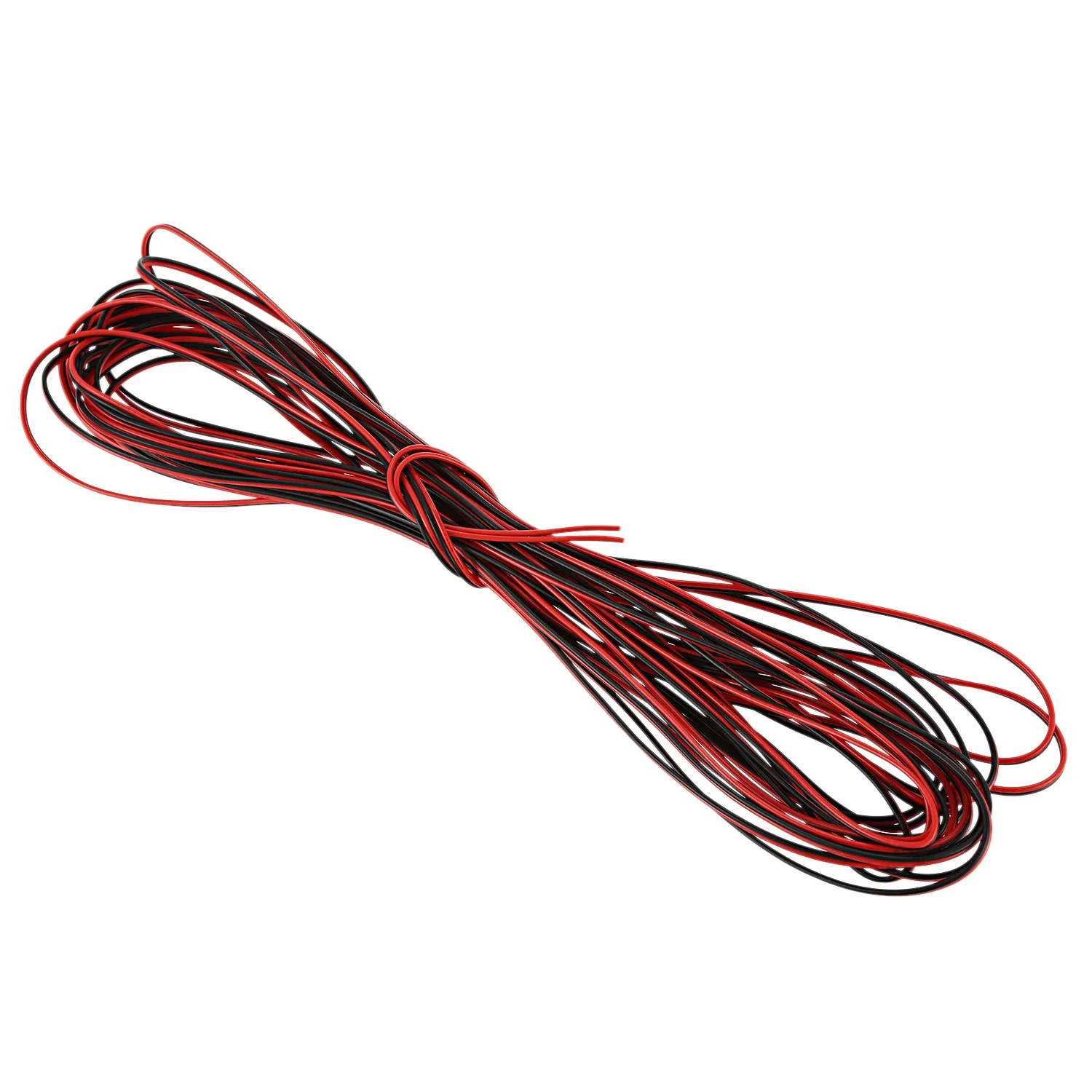 

A76K 22 Gauge 15m Red Black Zip Wire AWG Cable Power Ground Stranded Copper Car