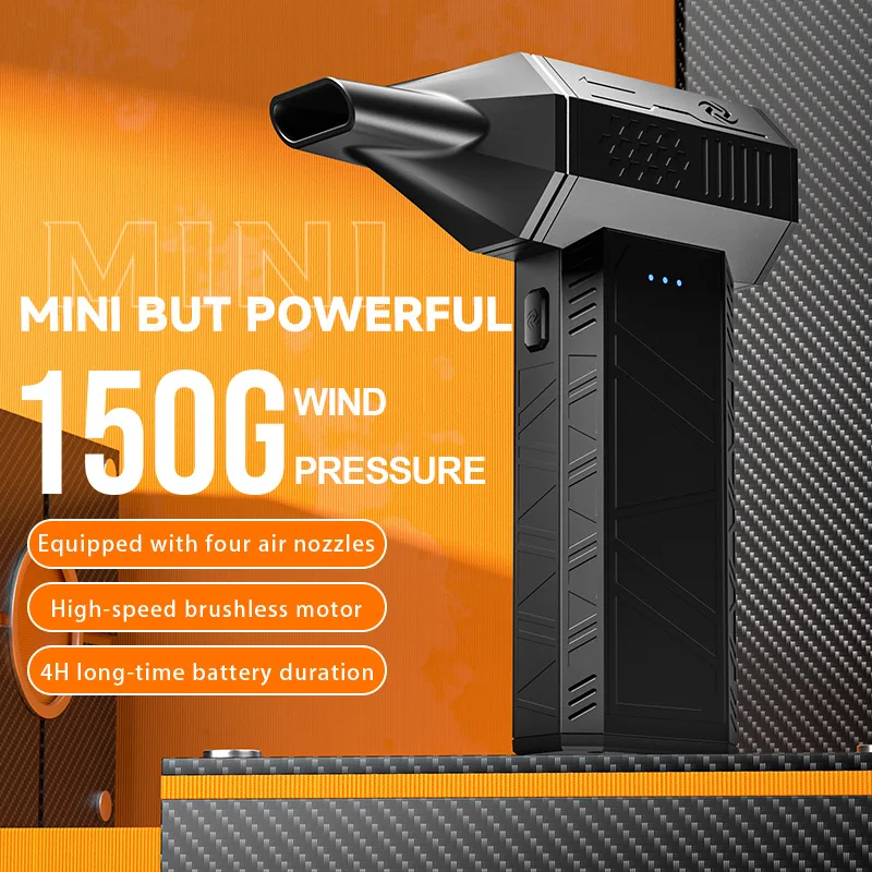منفاخ هواء X3Mini قابل لإعادة الشحن مع 4 فوهات 110000 RPM توربو مروحة منفاخ فرش توربو جيت مروحة ضاغط الهواء لتنظيف الغبار #2
