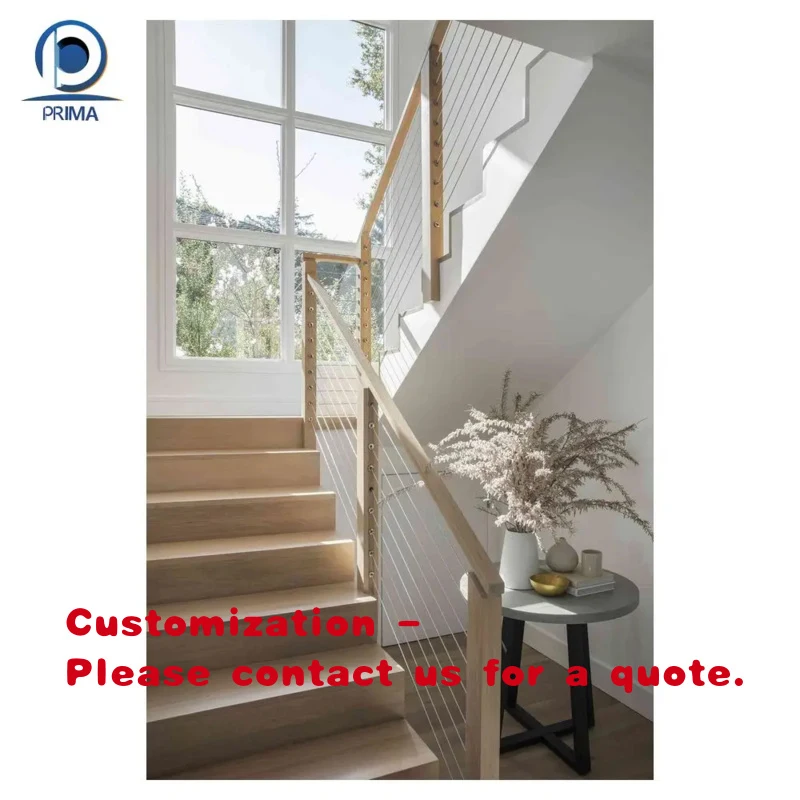 custom.Good Price Building Modern Design  Railing Straight Stairs Indoor Customized Wooden Staircase Light Ladder Apartment
