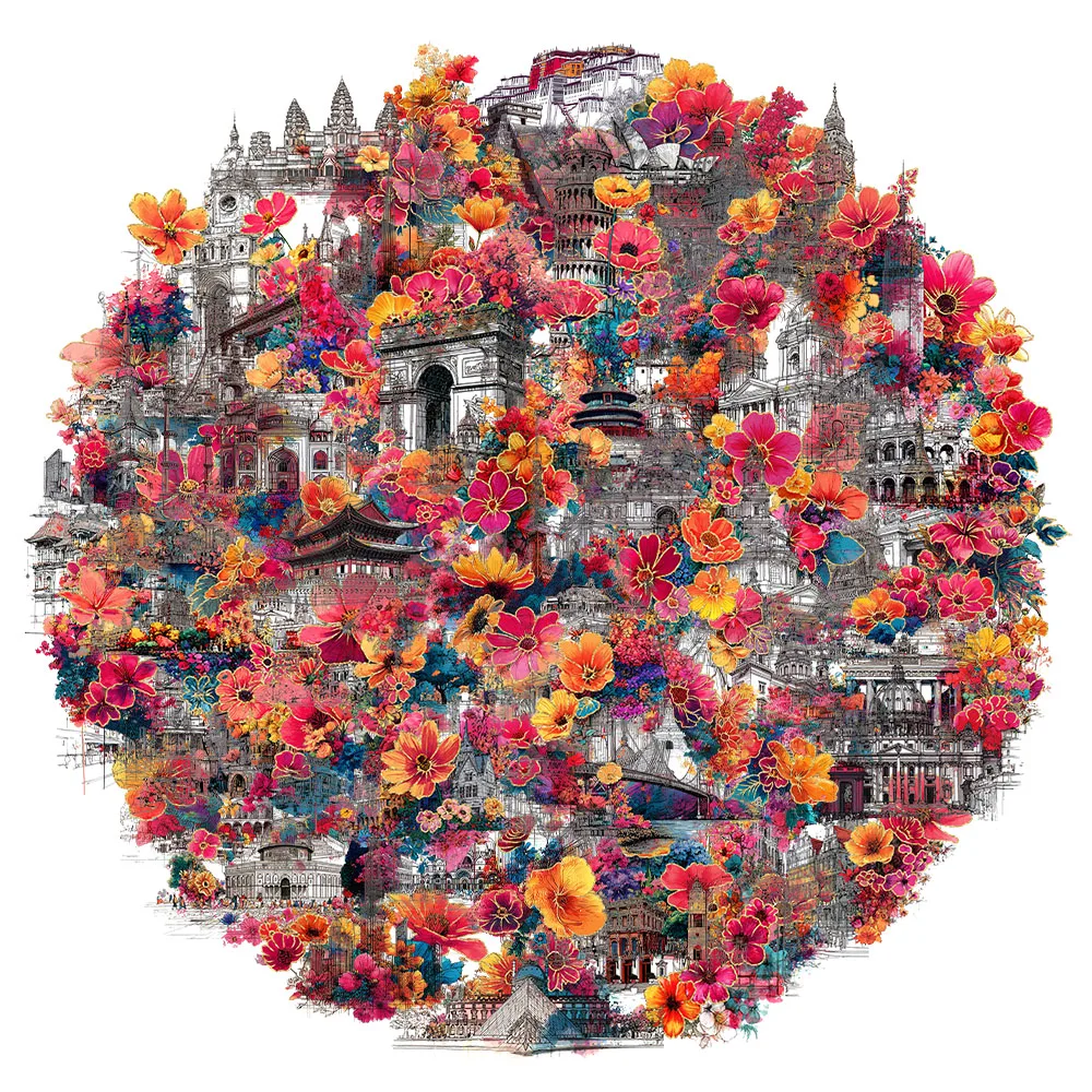 50PCS Creative Buil…