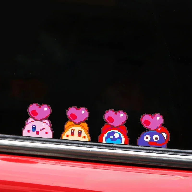 Kirby Car Sticker Motorcycle Anime Car Accessories Stickers Cute Flaw Covering Waterproof Decoration Cars Door DIY Ornament Gift