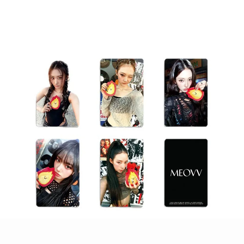 5 قطعة ألبوم KPOP MEOVV حرق بطاقات الصور على الوجهين بطاقات بريدية للأعضاء SOOIN NARIN GAWON ANNA ELLA PREMIUM Lomo بطاقات المشجعين هدية #6