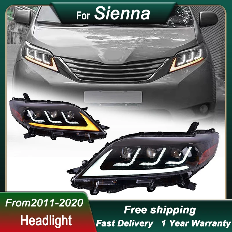 

Car Headlights For Toyoto Sienna 2011-2020 Upgrade to lexus style full LED new Head Lamp DRL Head Lamp Front light Assembly