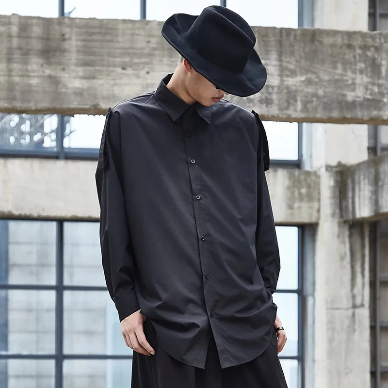 

Men's Long Sleeve Shirt Spring And Autumn New Dark Department In The Long Casual Loose Large Size Shirt