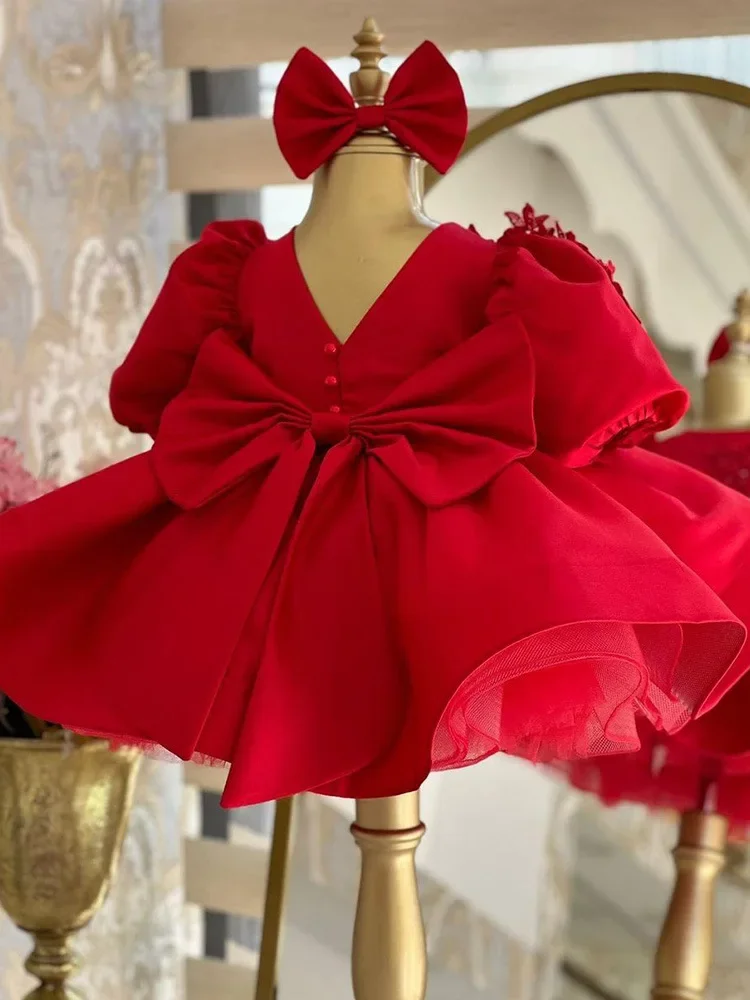 Birthday Party Wedding Performance Dresses y1244 Children Elegant Evening Princess Ball Gown Gilrs Cute Bow Design