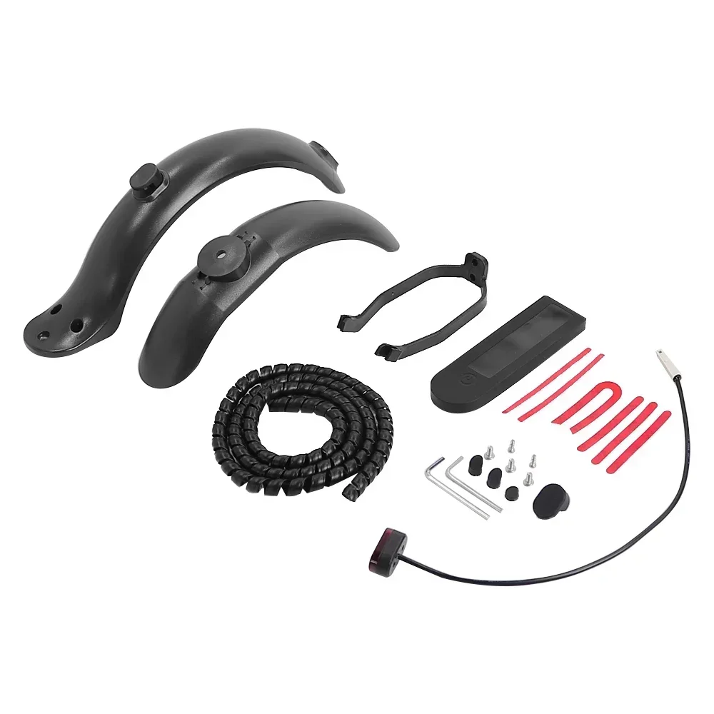 For Xiaomi M365 1S Pro Front Rear Mudguard Winding Protection Cable Spiral Wire Winder Electric Scooter Fender Taillight Parts gallery 4