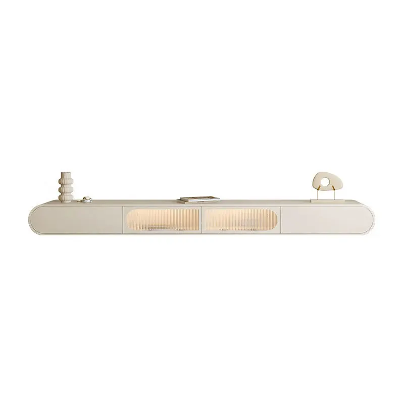 

2025 wall-mounted cabinet hanging cream style floating wall-mounted TV cabinet