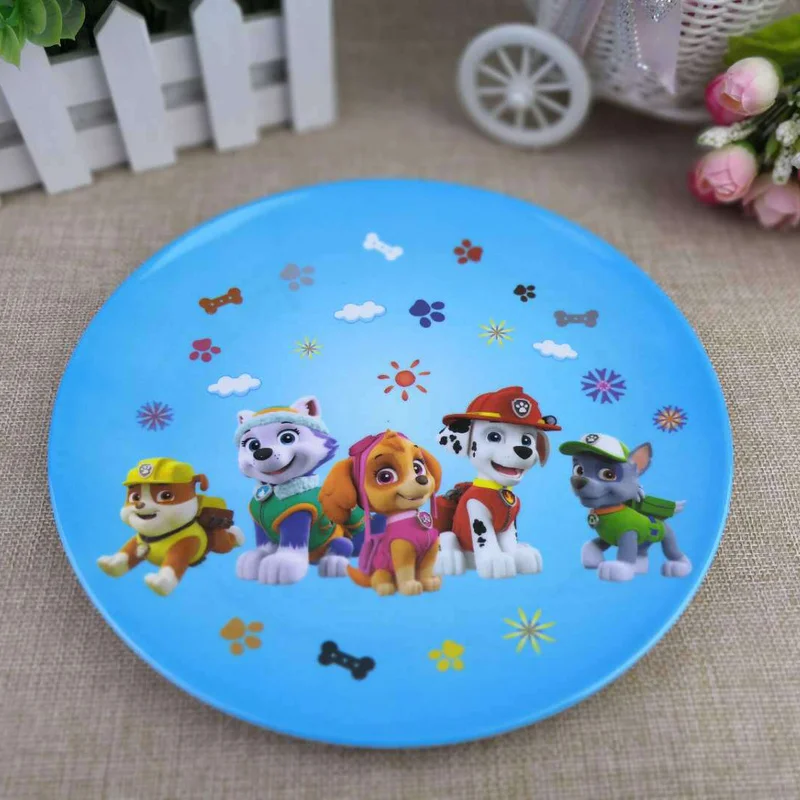 PAW Patrol Children\'s Dinnerware Set Knife Fork Spoon Anime Action Figure Chase Skye Dishwasher Safe Cutlery Box Water Cups Gift