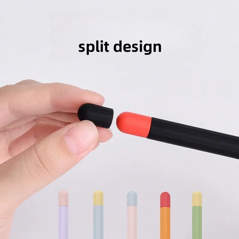 Estojo de lápis para apple pencil pro e lápis 2a 1a geração tablet stylus capa protetora silicone macio à prova de choque