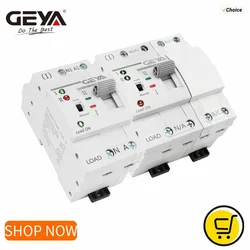 GEYA G2R ATS 110V 220V PC Dual Power Automatic Transfer Switch 25A 40A 63A  Household Power Transfer Switch 50/60Hz