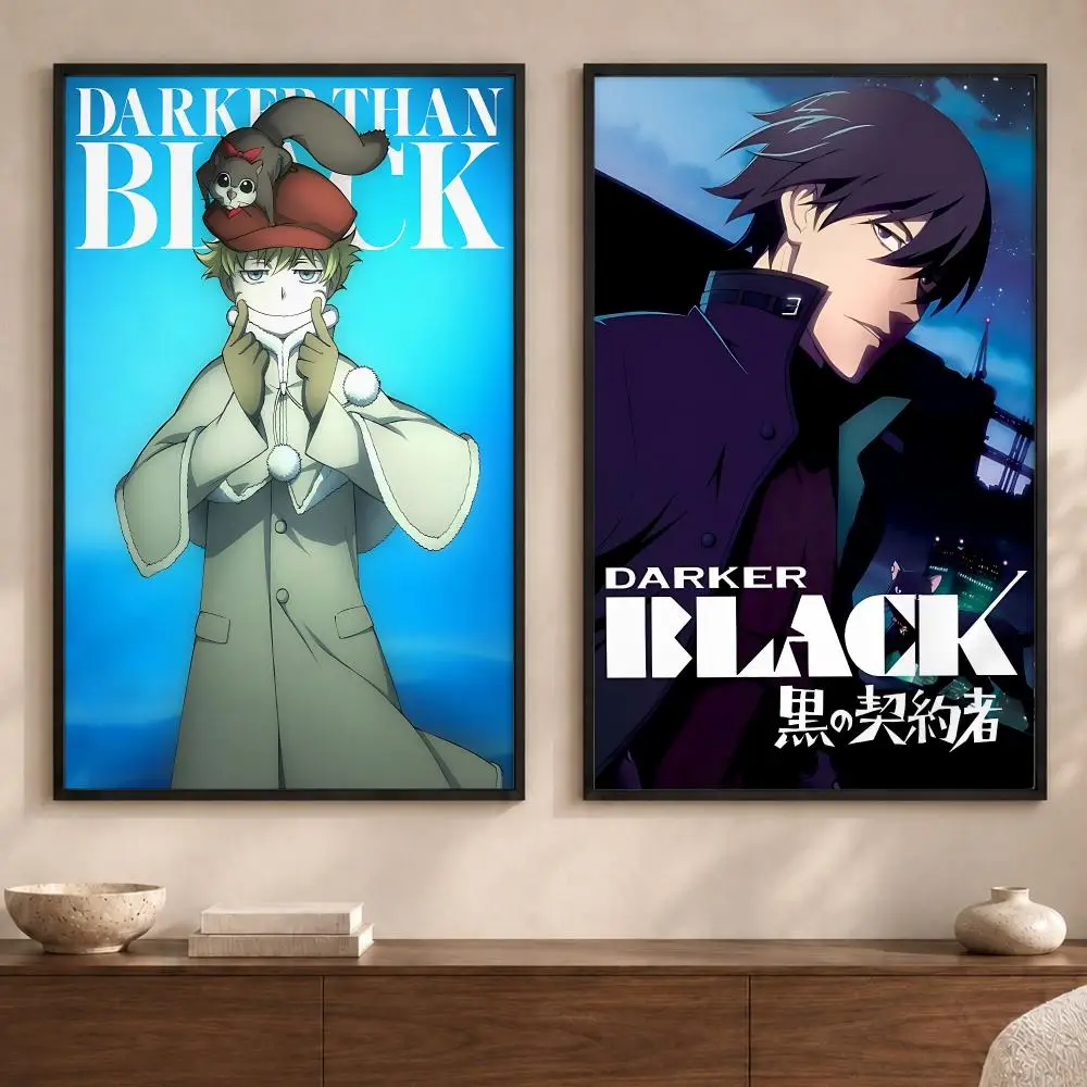 Anime D-Darker than BlackS Poster Art  Self-Adhesive No Glue Residue Wall Sticker for Home Office Nursery