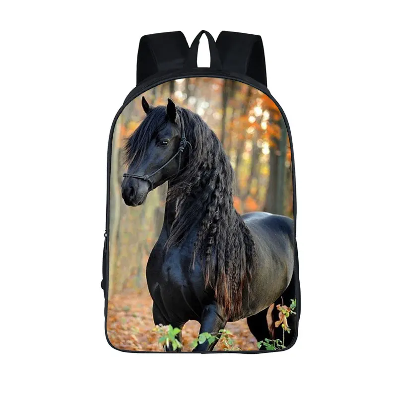 Sac à dos imprimé War Horse pour adolescents, garçons, filles, enfants, sacs d\'école, femmes, hommes, sac à dos pour ordinateur portable, voyage,