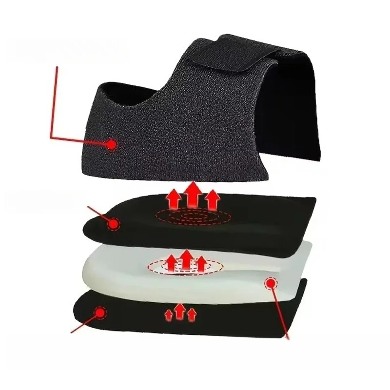 U-Shaped Silicone Gel Heel Cups Insoles for Plantar Fasciitis Heel Spur Foot Support Pain Relief Walking Insoles for Men