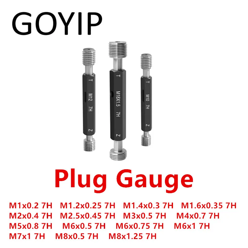 

2 Pcs M1 M1.2 M1.4 M1.6 M2 M2.5 M3 M4 M5 M6 M7 M8 7H Thread Plug Gauge GO And NO-GO Gauge Gage Support Customization